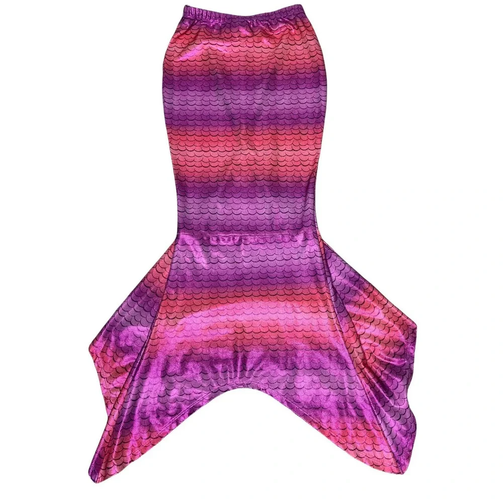 Justice Girls Mermaid Skirt Cover Up Size Medium Shimmer Long Costume Fish Tail
